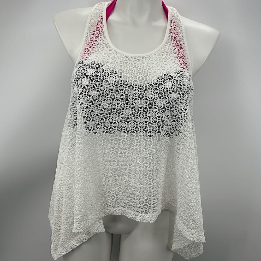 DKNY Jeans racerback swim coverup XL